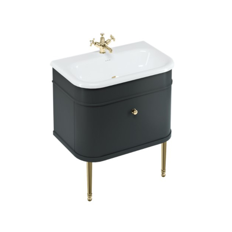 Burlington Chalfont 750mm Single Drawer Unit - Matt Black