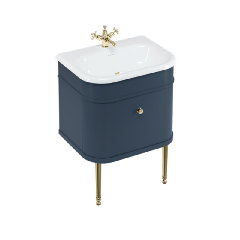 Burlington Chalfont 650mm Single Drawer Unit - Blue