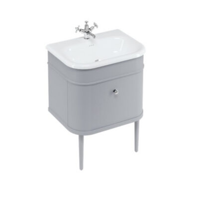 Burlington Chalfont 650mm Single Drawer Unit - Classic Grey - Image 2