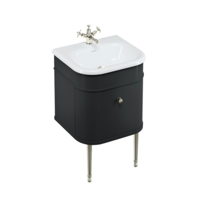 Burlington Chalfont 550mm Single Drawer Unit - Matt Black