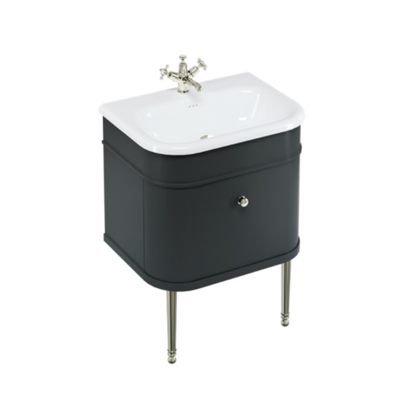 Burlington Chalfont 650mm Single Drawer Unit - Matt Black