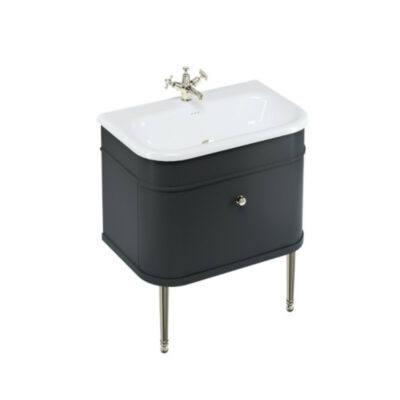 Burlington Chalfont 750mm Single Drawer Unit - Matt Black - Image 3