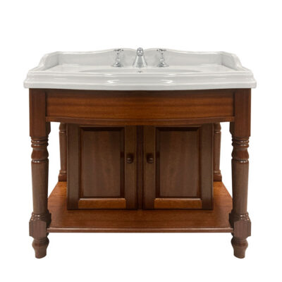 Old England Suffolk Console Basin with Curved Front Vanity Unit