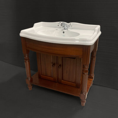 Old England Suffolk Console Basin with Curved Front Vanity Unit - Image 3