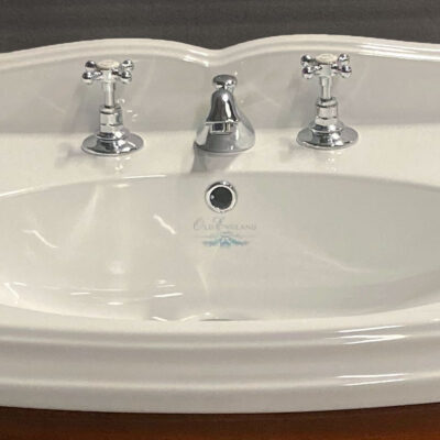 Old England Suffolk Console Basin with Curved Front Vanity Unit - Image 6