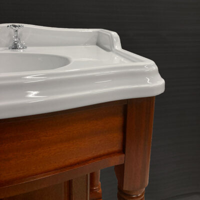 Old England Suffolk Console Basin with Curved Front Vanity Unit - Image 5