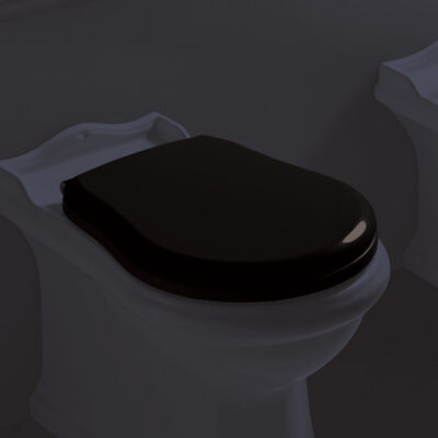 retro toilet seat - black