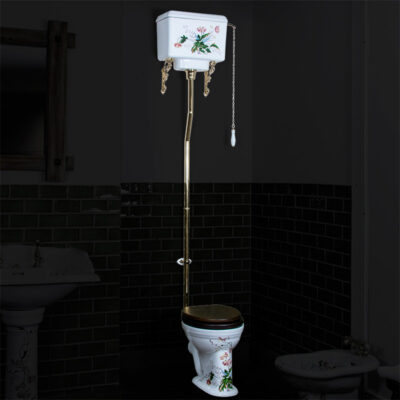 Victorian Garden Floral High-Level Toilet - Image 5