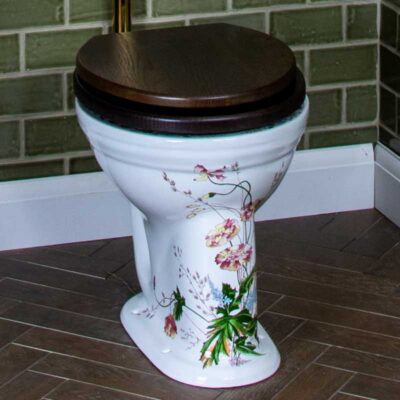 Victorian Garden Floral High-Level Toilet - Image 3