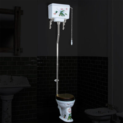 Victorian Garden Floral High-Level Toilet - Image 4