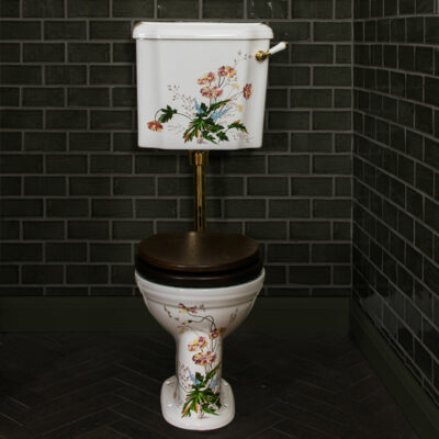 Victorian Garden Floral Patterned Low-Level Toilet