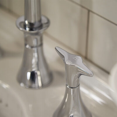 Thomas Crapper Spitfire Three Tap-hole Deck Mounted Basin Mixer - Image 2
