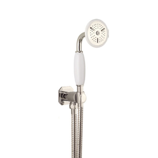 Belgravia-Shower-Handset,-Wall-Outlet-&-Hose---nickel