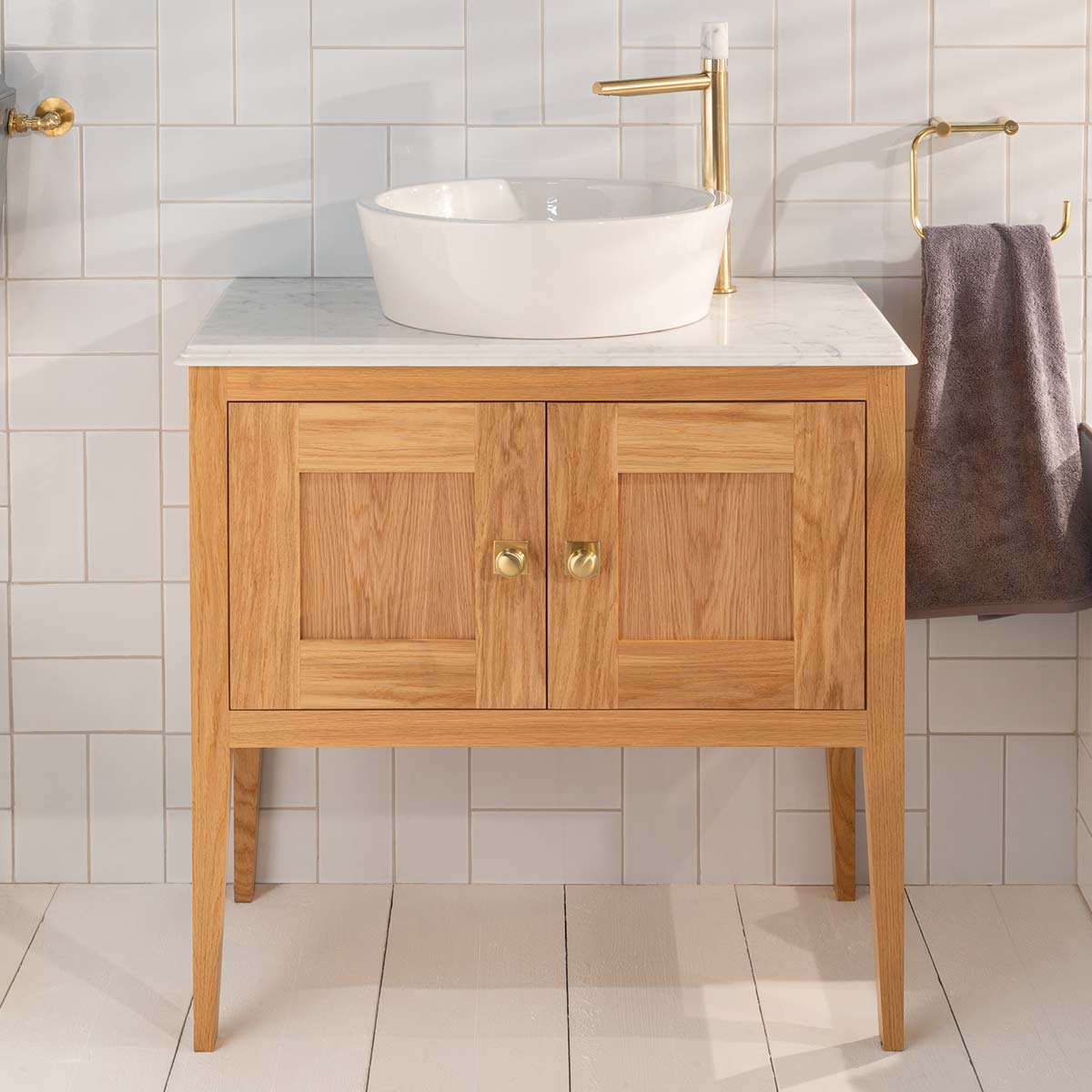 Thomas Crapper 830mm Vanity Unit with Quartz Countertop