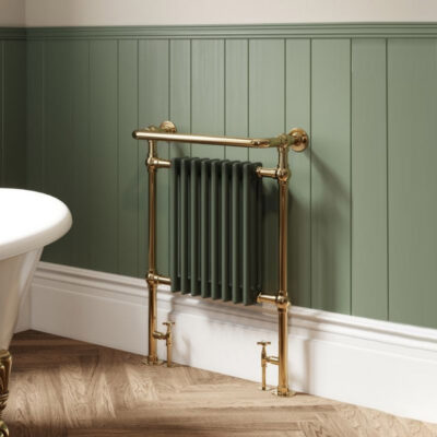 Victorian Towel Warmer Polished Brass