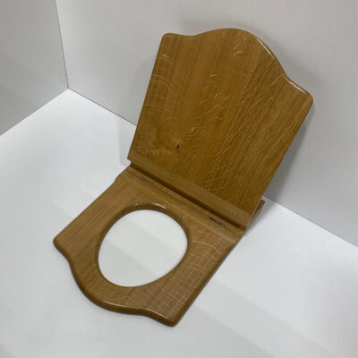 Medium Throne Toilet Seat, Light Oak