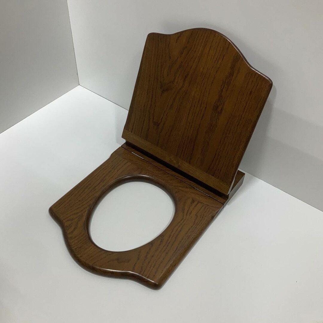 Medium Throne Toilet Seat, Medium Oak