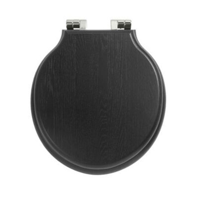 imperial-bathroooms-painted-black-soft-close-toilet-seat-with-polished-nickel-hinges
