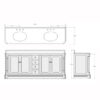 Foresters 2 Meter Double Vanity & Green Quartz Top