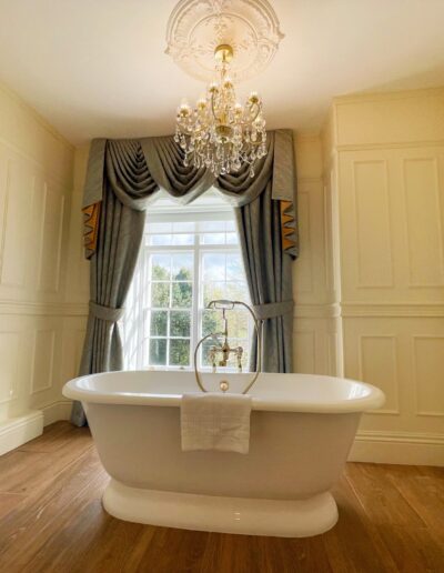 Freestanding Bath in The Caroline Room at Plas Dinas