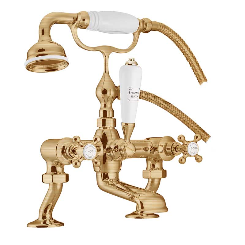 St James brass bath shower mixer tap