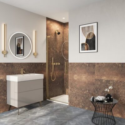 Crosswater Asura 8mm Hinged Door - Brushed Brass