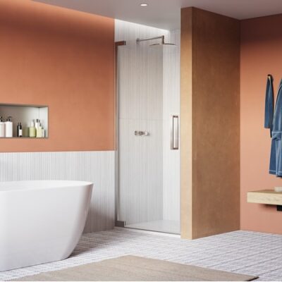 Asura 8mm Hinged Door - Polished Stainless
