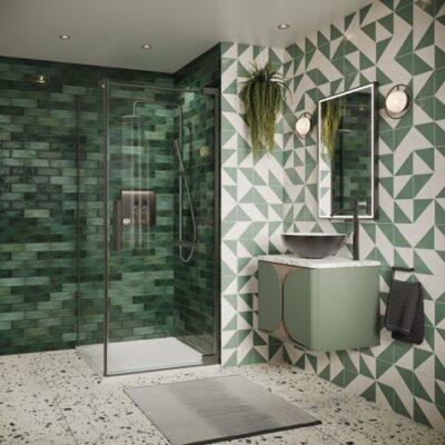 Crosswater Asura 8mm Hinged Door with Side Panel