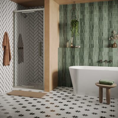 Crosswater Asura 8mm Infold Door - Brushed Stainless Steel