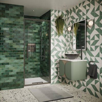 Crosswater Asura 8mm Infold Door - Slate