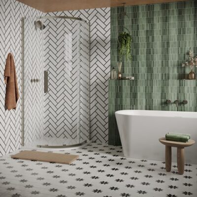 Crosswater Asura 8mm Quadrant Single Door - Brushed Stainless Steel