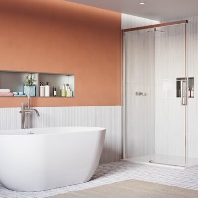 Crosswater Asura 8mm Sliding Door - Polished Stainless