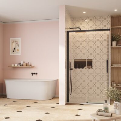 Crosswater Asura 8mm Sliding Door with Side Panel