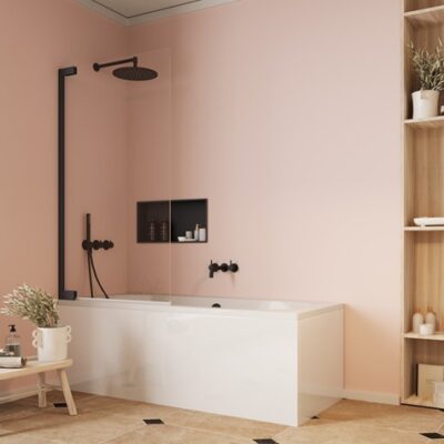 Crosswater Asura 8mm hinged Bath Screen