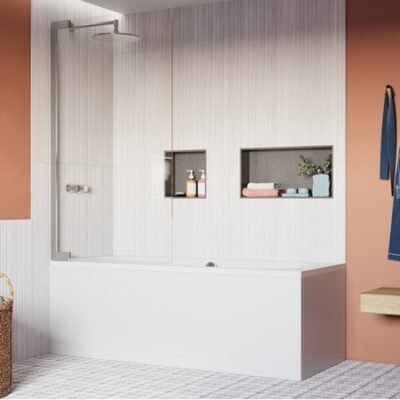 Crosswater Asura 8mm hinged Bath Screen