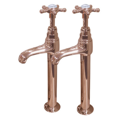 Hurlingham Tall Copper Basin Taps
