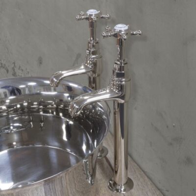 Hurlingham Tall Chrome Basin Taps