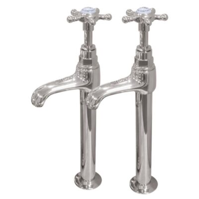Hurlingham Tall Nickel Basin Taps