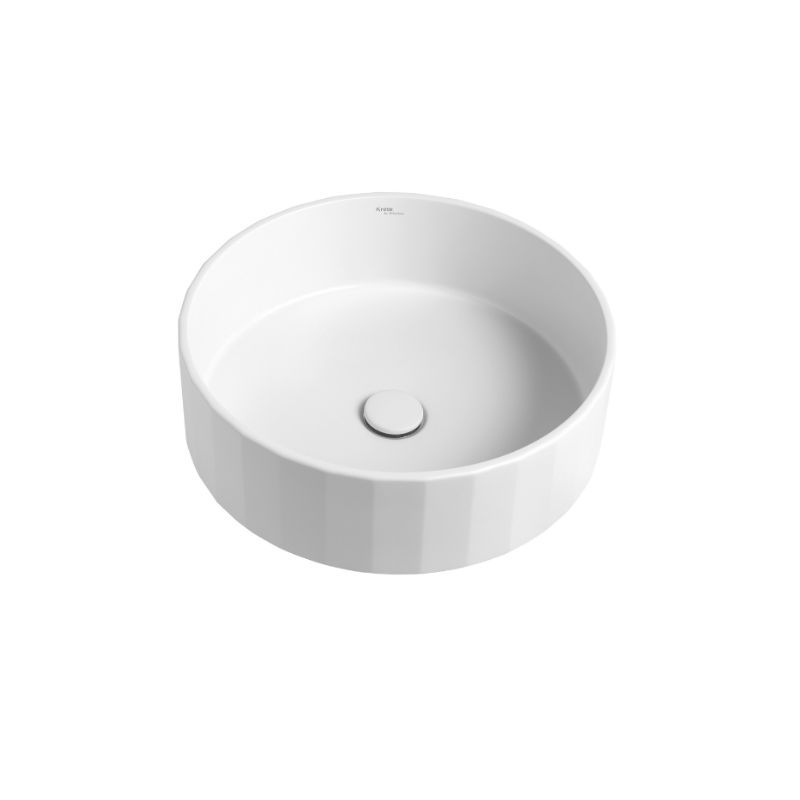 Chania Concrete Basin - White