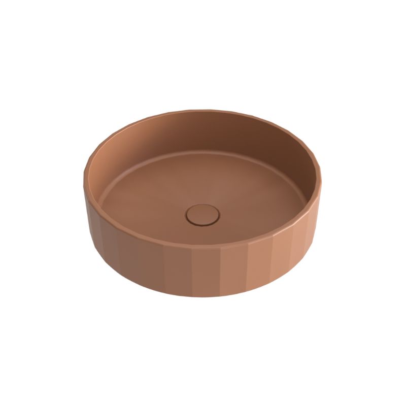 Chania Concrete Basin - Orange Brown