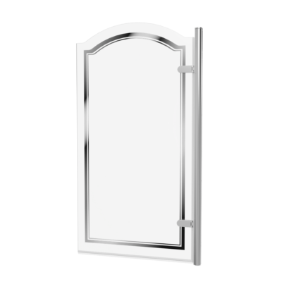 Burlington Classique Curved Hinge Bath Screen