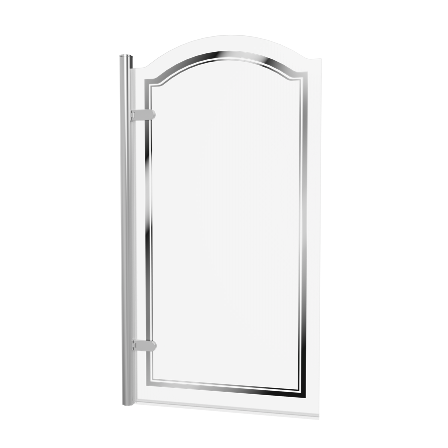 Burlington Classique Curved Hinge Bath Screen