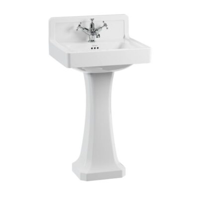 Burlington Contemporary Basin 56cm Upstand with Pedestal