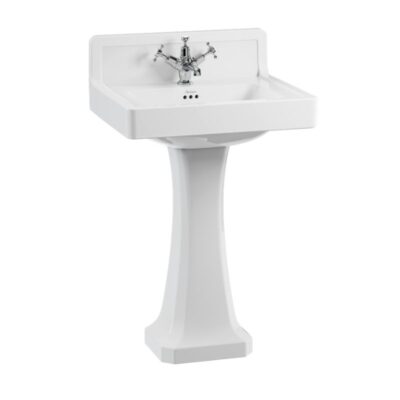 Burlington Contemporary Basin 61cm Upstand with Pedestal