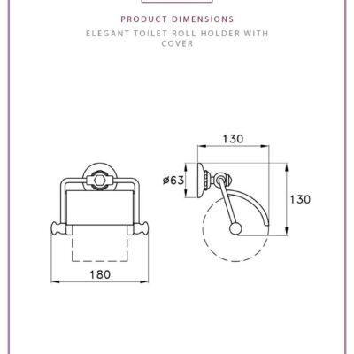 Thomas Crapper Elegant Toilet Roll Holder with Cover - Image 2