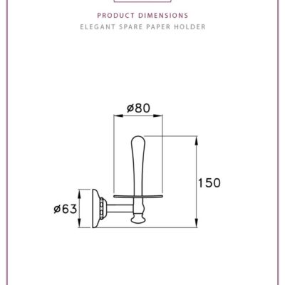 Thomas Crapper Elegant Spare Toilet Roll Holder - Image 2
