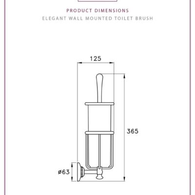 Thomas Crapper Elegant Wall Mounted Toilet Brush - Image 2