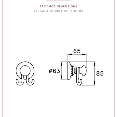 Thomas Crapper Elegant Double Robe Hook - Image 2