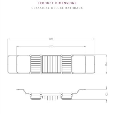 Thomas Crapper Classical Deluxe Bath Rack - Image 4