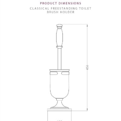 Thomas Crapper Classical Freestanding Toilet Brush Holder - Image 4
